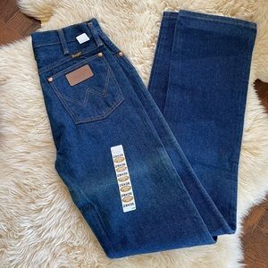 Deadstock vtg Wrangler denim 90s vintage jeans long inseam classic fit loose fit